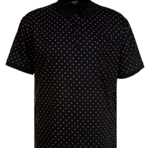 ALL OVER FLORAL PRINT JERSEY POLO NAVY