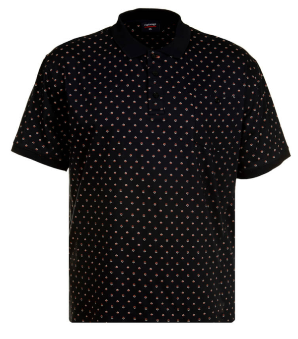 ALL OVER FLORAL PRINT JERSEY POLO NAVY