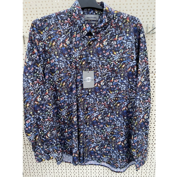 Peter Gribby Bird Motive Shirt